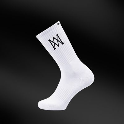WATCH N ME Premium Crew Socks (WHITE)