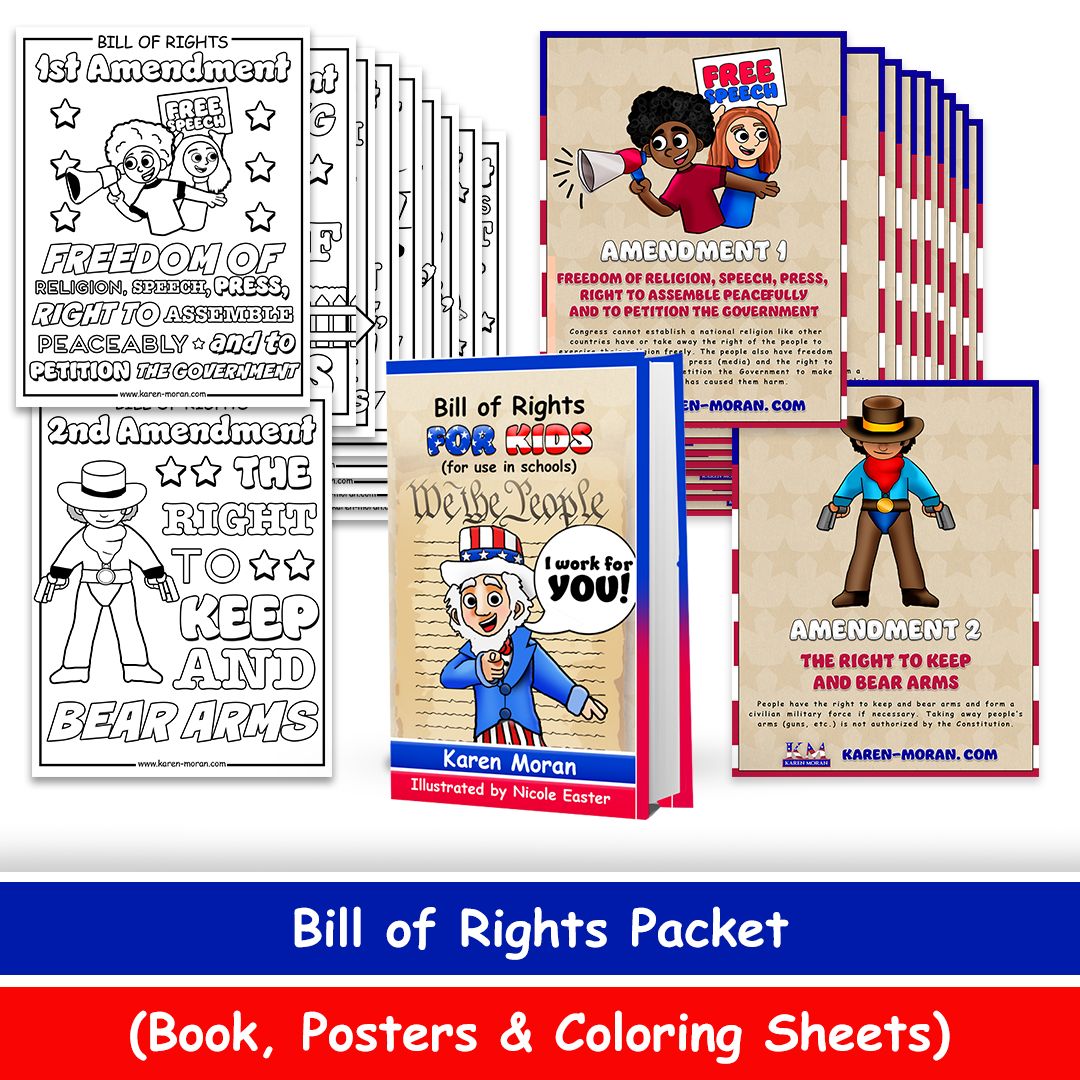 Bill of Rights Packet (Card Stock) & Bill of Rights for Kids (for use in schools)