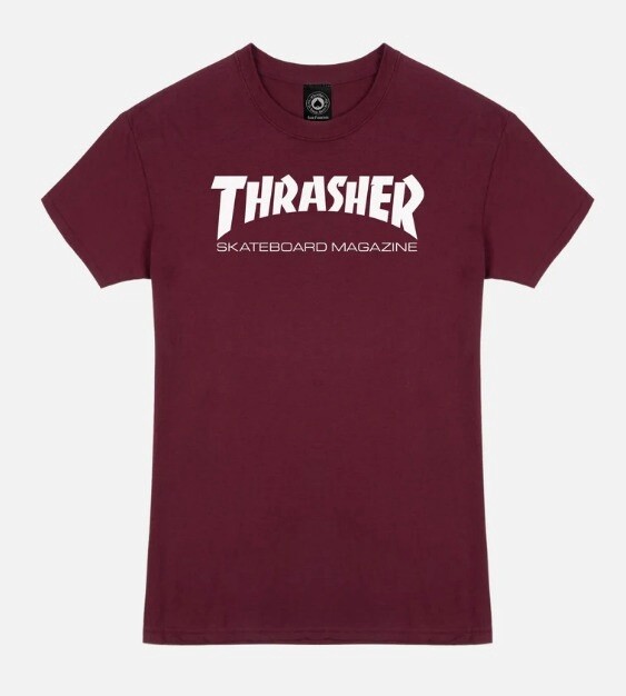 THRASHER MAG LOGO GIRLS MAROON, Size: M