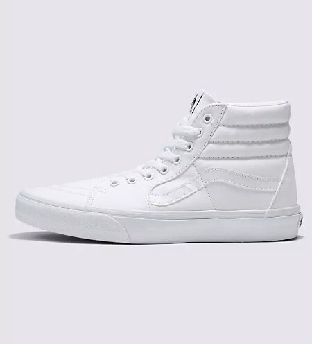 VANS SK8-HI TRUE WHITE, Size: 10