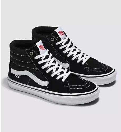 VANS SK8-HI PRO BLK/WHT, Size: 10