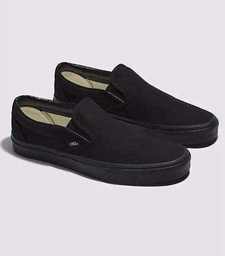 VANS CLASSIC SLIP ON BLK/BLK, Size: 10