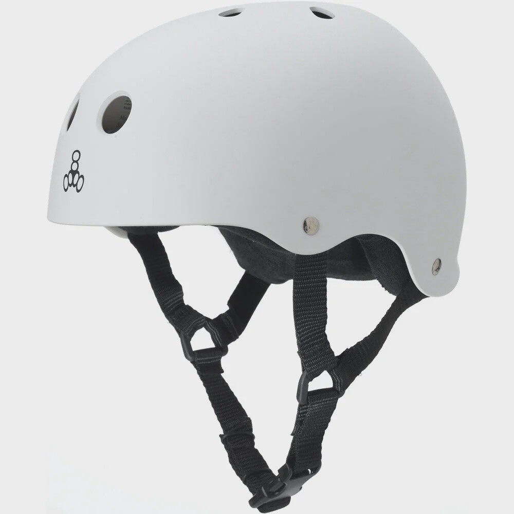 TRIPLE 8 HELMET WHITE RUBBER, Size: S