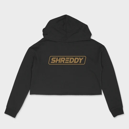 ICON CROP HOODIE BLACK