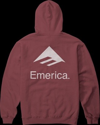 EMERICA LOCKUP HOODIE, Color: BRICK, Size: S