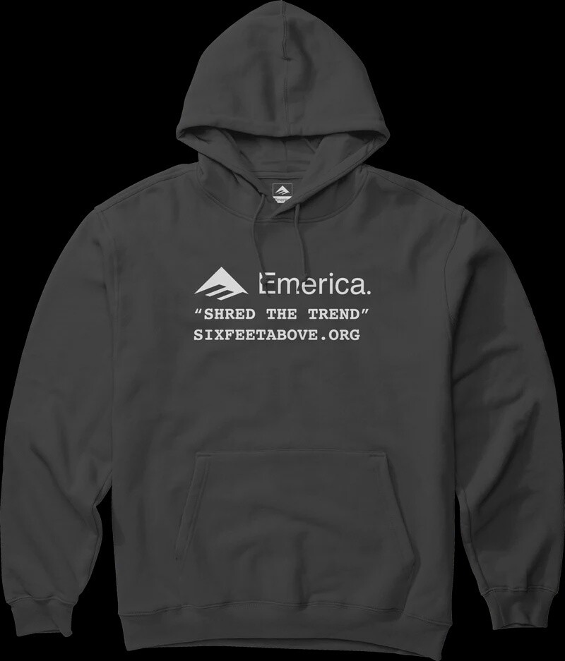 EMERICA 6 FT ABOVE HOODIE, Color: BLACK, Size: S