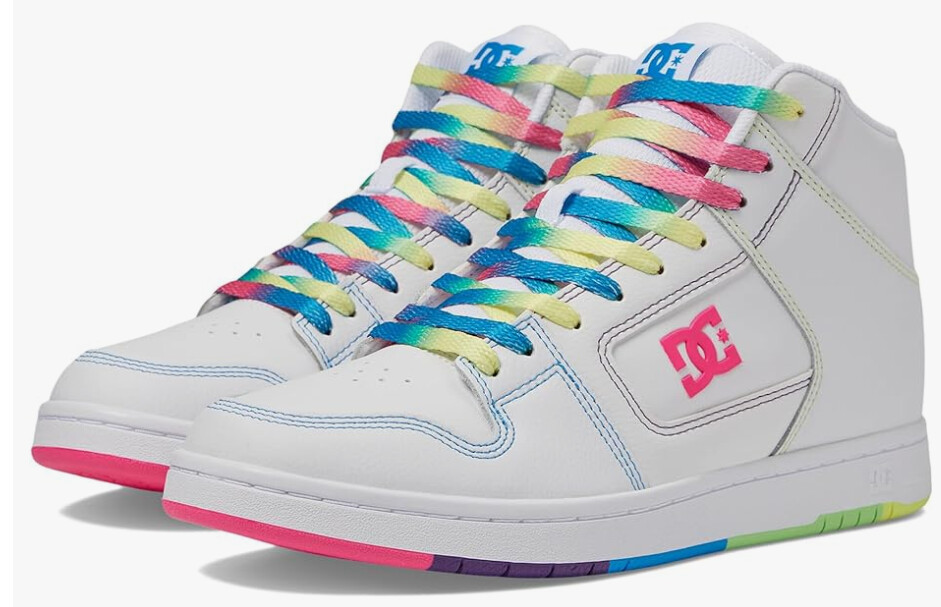 DC Manteca 4 Hi White/Rainbow