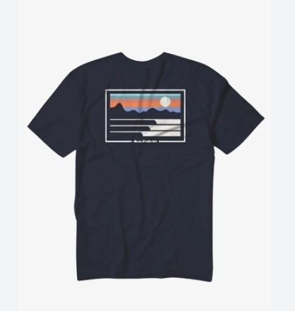 LAND AND SEA TEE, Color: NAVY BLUE, Size: S