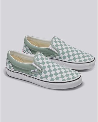 vans classic slip on color theory checkerboard iceberg