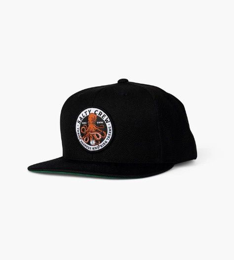 Salty Crew Deep Reach Snapback, Size: One Size, Color: Black