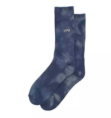 Vans Seasonal Tie Dye Crew II Sock, Size: 6.5-9, Color: blue
