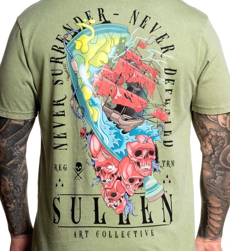 Sullen Mineral Washed Pirates Premium S/S Tee, Size: S