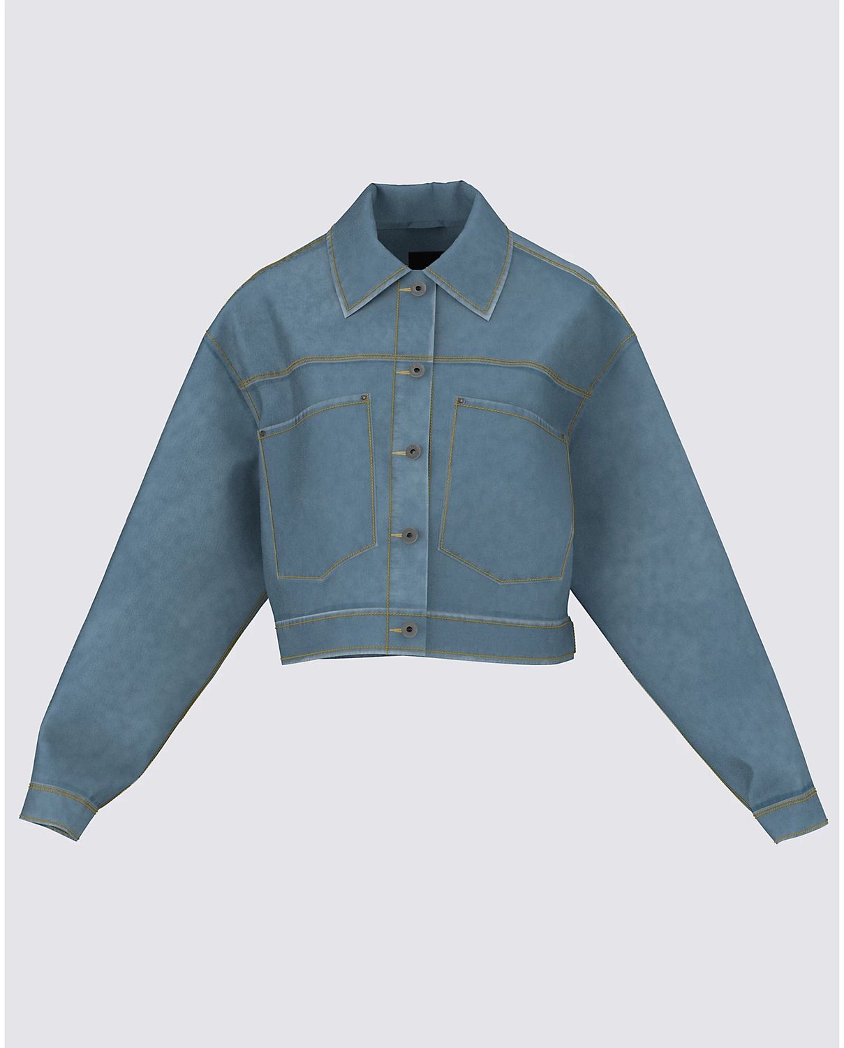 Vans raynes denim crop jacket stone wash, Size: l