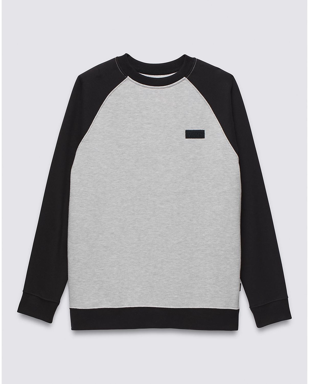 VANS Core Basic Ragian Crew Black/Cement Heather, Size: S
