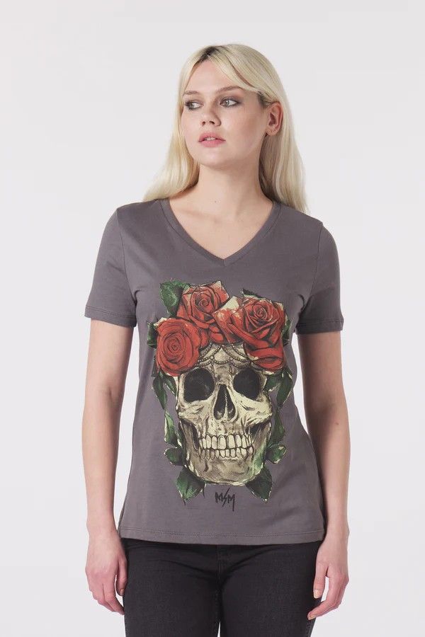 metal mulisha rest relaxed v-neck tee, Size: S