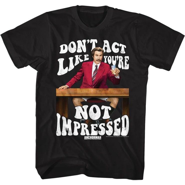 Anchorman- Not Impressed S/S Tee, Size: M