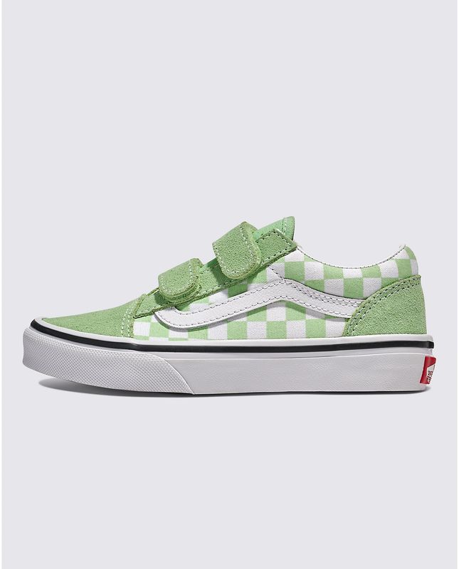 VANS Old Skool V Checkerboard Pistachio Green
