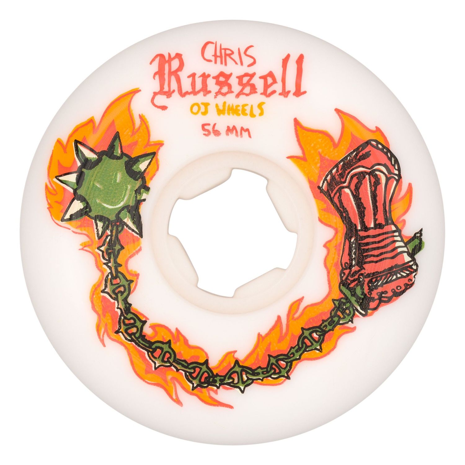 OJ 56mm Chris Russell Pro White Hardline 101a, Size: 56mm
