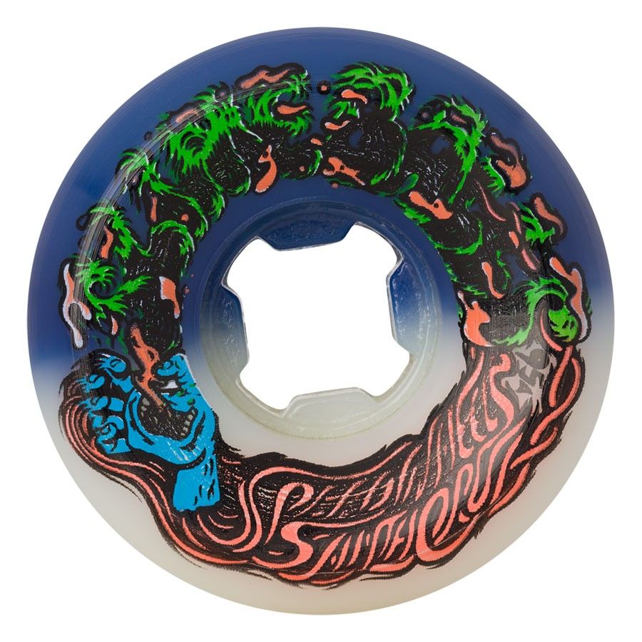 Slime Balls 53mm Hairballs 50-50 white blue 95a, Size: 53mm