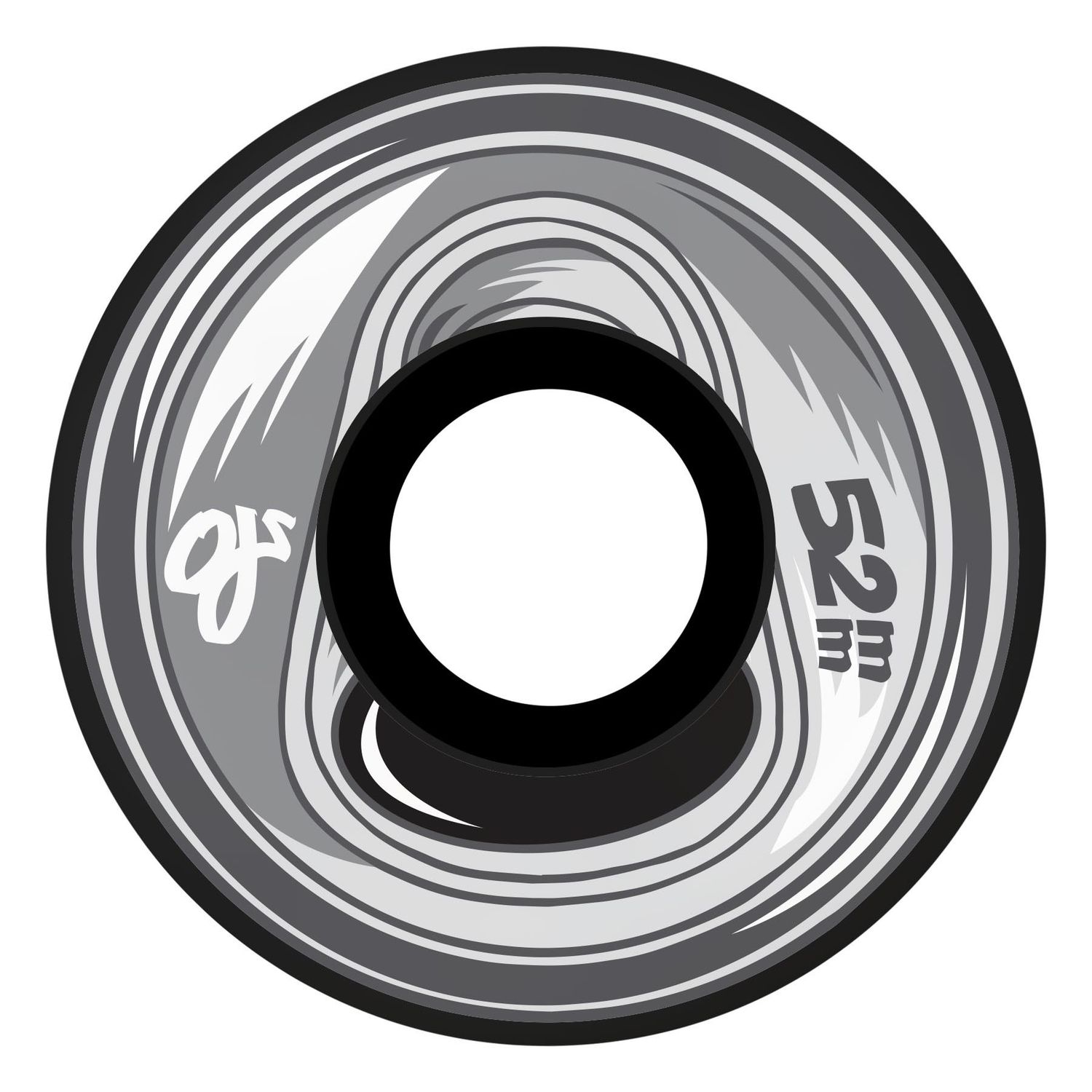 Oj Frozen Energy Keyframe Black 52mm 92a, Size: 52mm