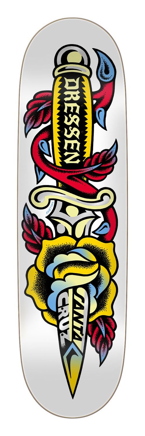 Santa Cruz Dressen Rose Dager Pro Deck 8.7, Size: 8.7