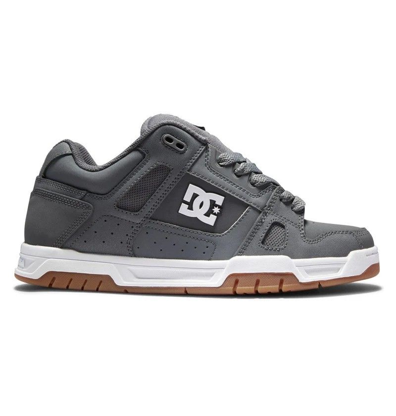 DC Stag Shoe, Size: 7.0, Color: Grey/Gum
