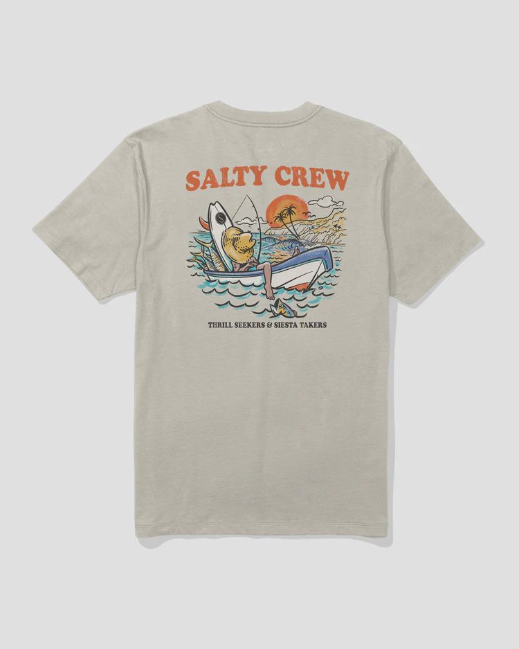 Salty Crew Down Time S/S Tee Bone, Size: S