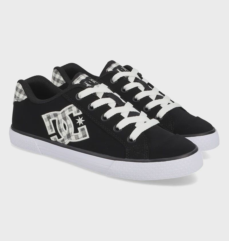 DC Womens Chelsea Black White, Size: 5.0
