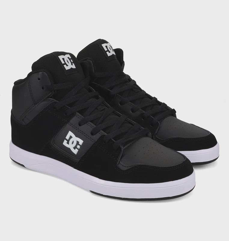 DC PURE HIGH TOP WC BLK BLK WHITE