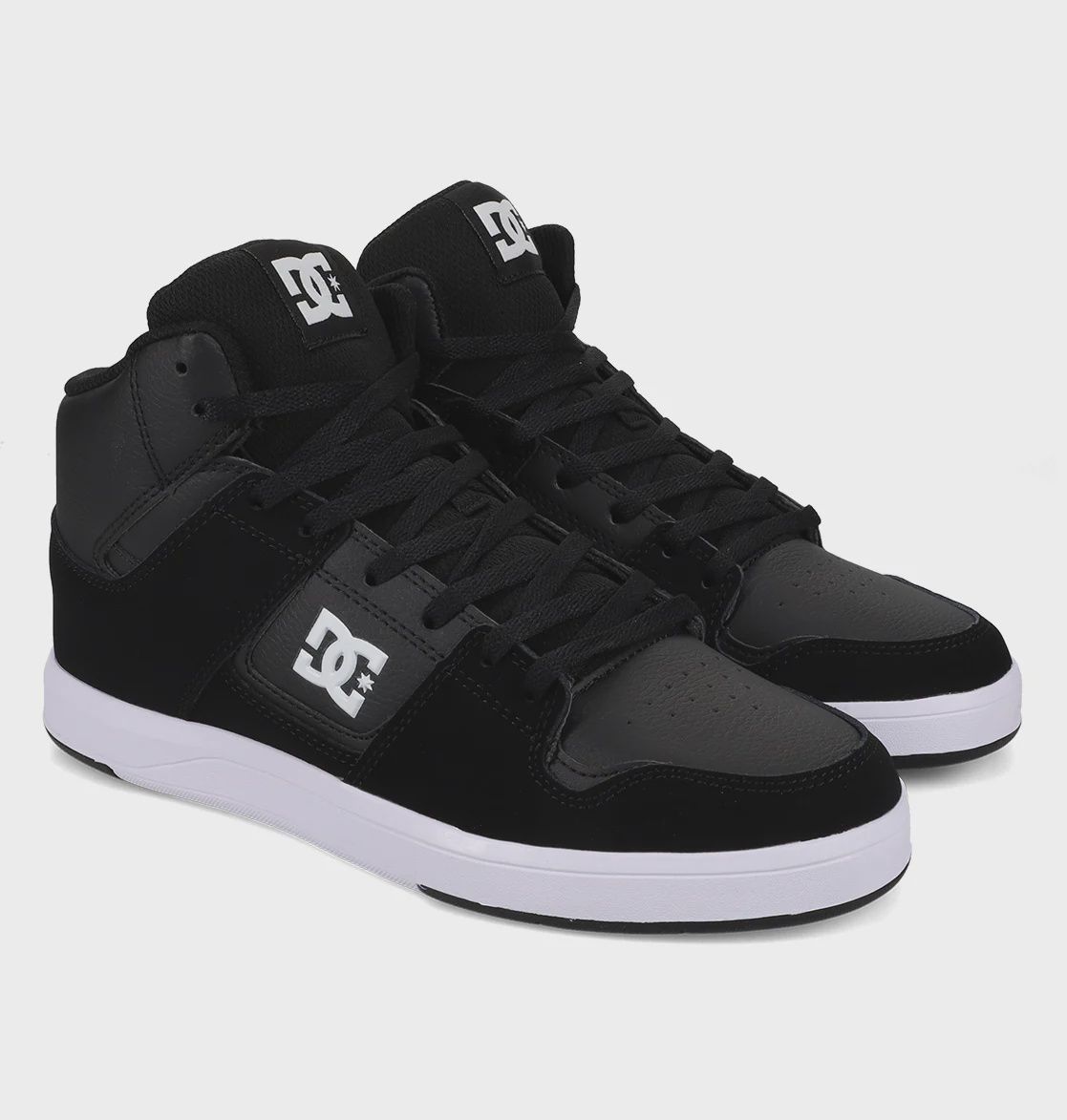DC PURE HIGH TOP WC BLK BLK WHITE, Size: 7.0
