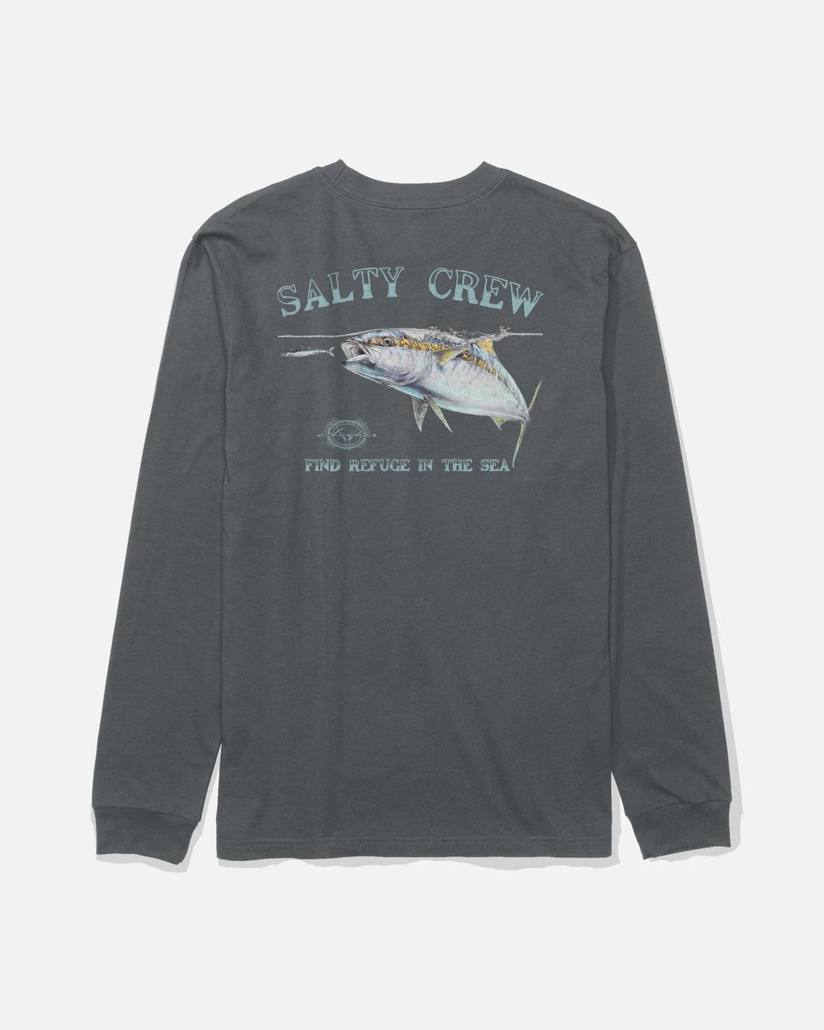 Salty Crew Surface L/S Tee - Charcoal, Size: M