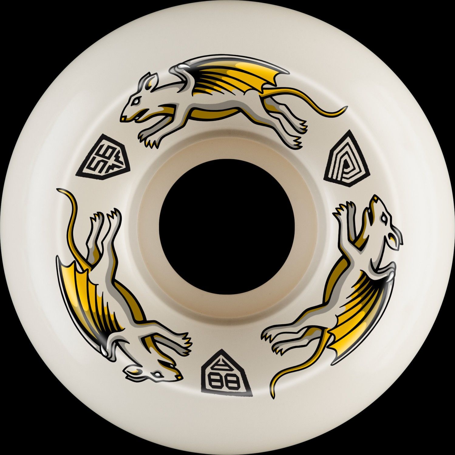 Powell Peralta Dragon Nano Rats DF 88A, Size: 52mm X 34