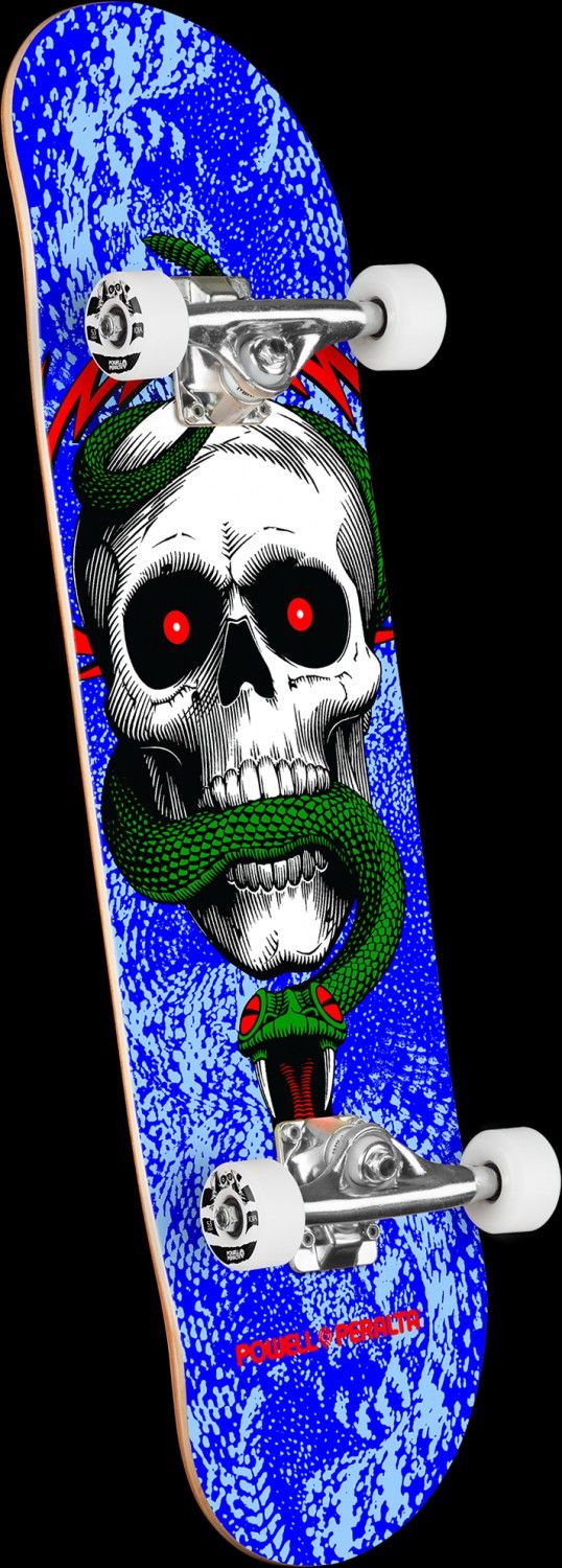 Powell Peralta Skull &amp; Snake 8.25 Complete Blue, Size: 8.25