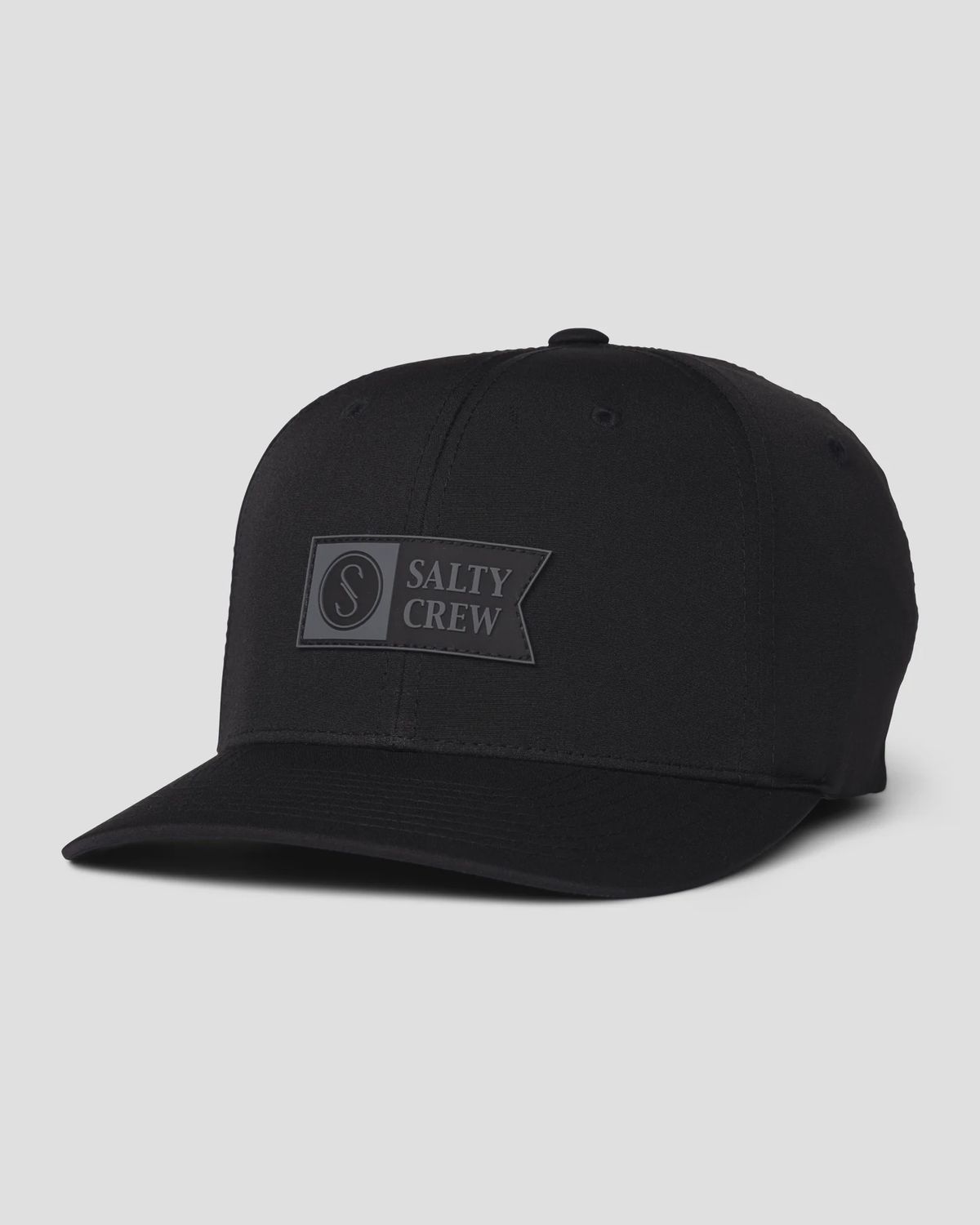 Salty Crew Apex Flexfit 6 Panel - Black, Size: S/M