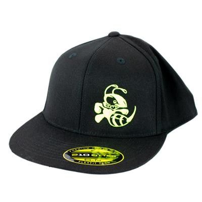 Buzzz 210 Fitted Premium Flex Fit Hat, Color: BLACK/NEON, Size: L/XL