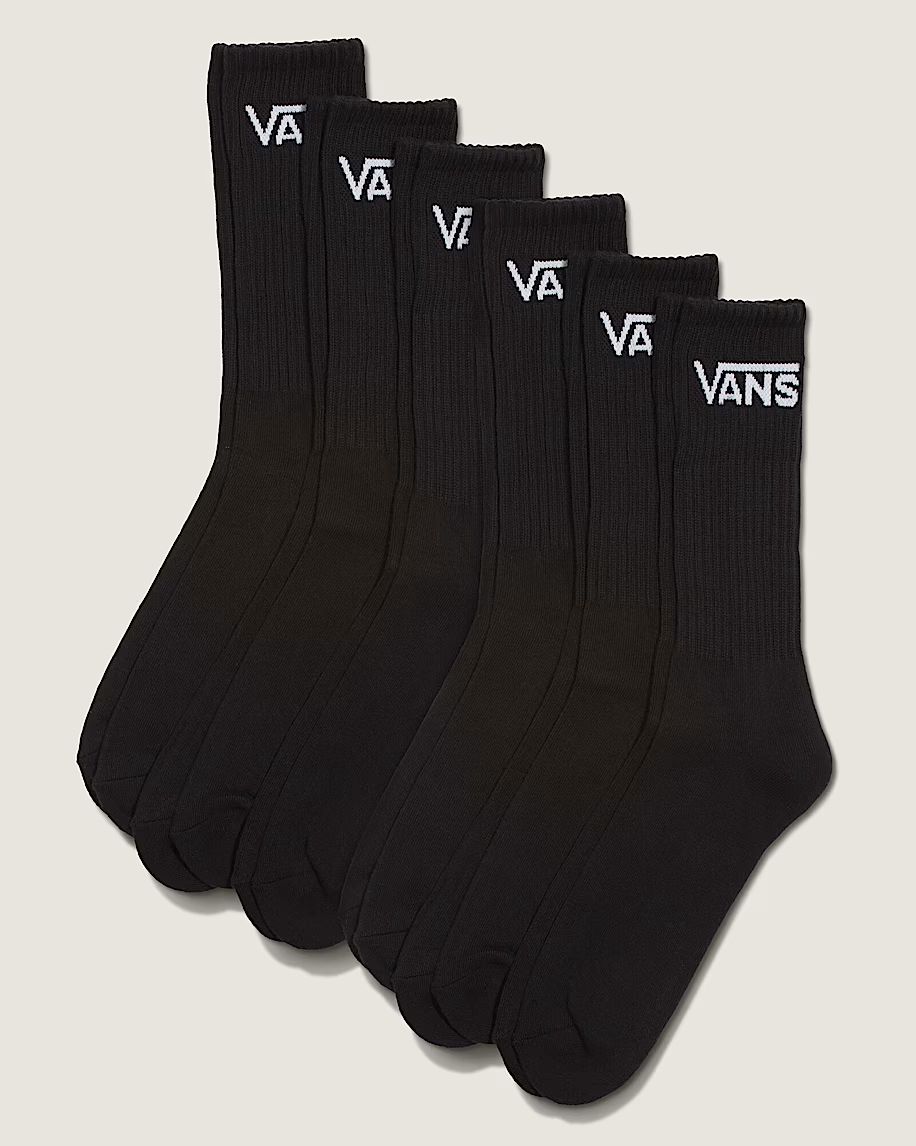 Vans Classic Crew Sock 6-Pack, Size: S (3.5-6)