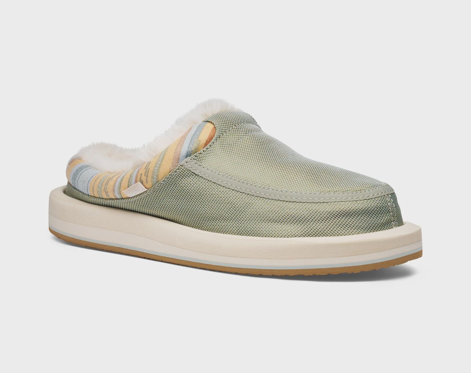 Sanuk W Donna Cozy Slipper- Seagrass, Size: 5.0