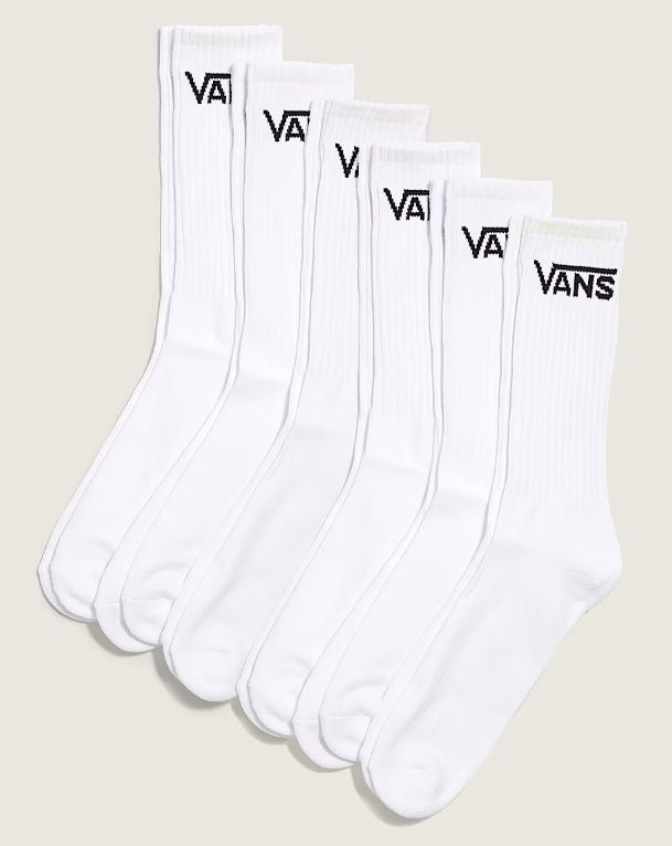 Vans Classic Crew- White 6pk