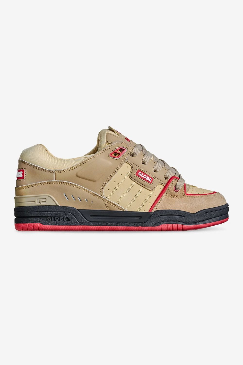 Globe Fusion - Khaki/Red, Size: 8.0