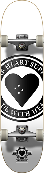 Heart Supply Badge Logo 8.0 Complete - White, Size: 8.0