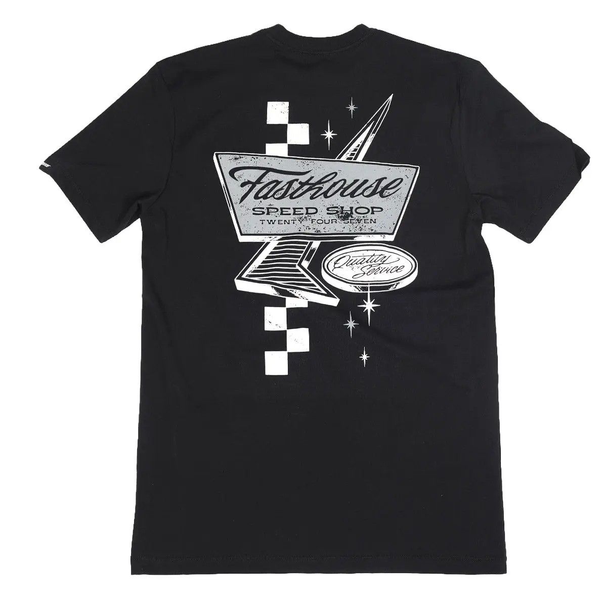 Fast House Drive-In S/S Tee - Black, Size: S