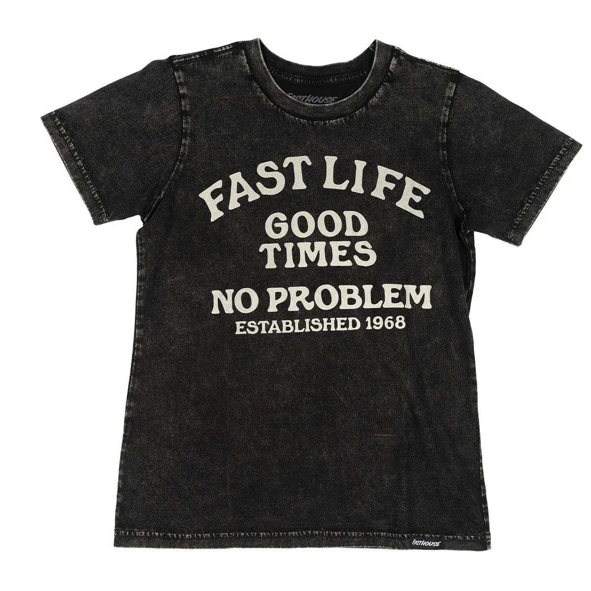 Fast House Women's No Problem S/S Tee - Acid Wash, Size: S
