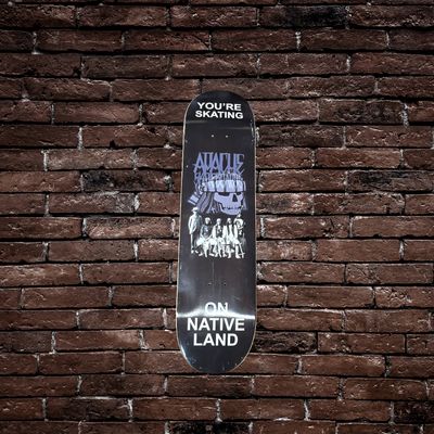 Apache Skateboards You're Skating On Native Land- Black