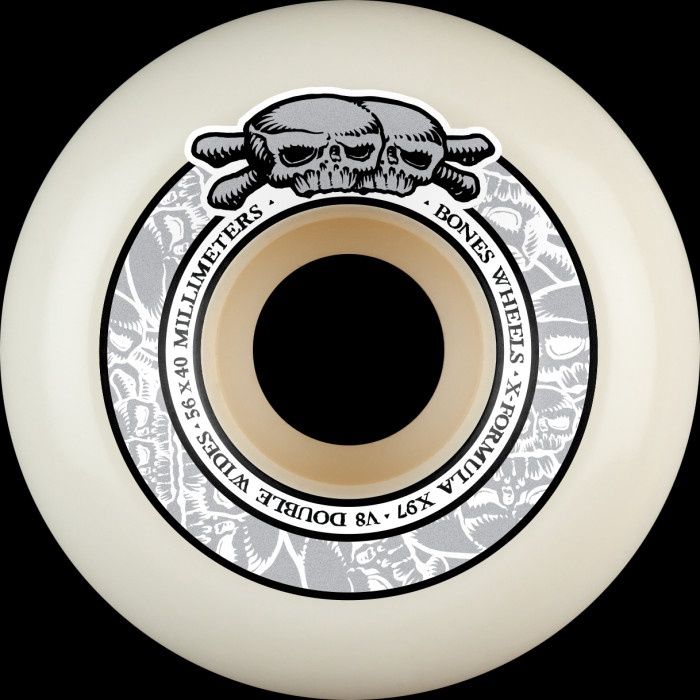 BONES X-Formula Wheels Double Wides V8 56mm X97 4PK White