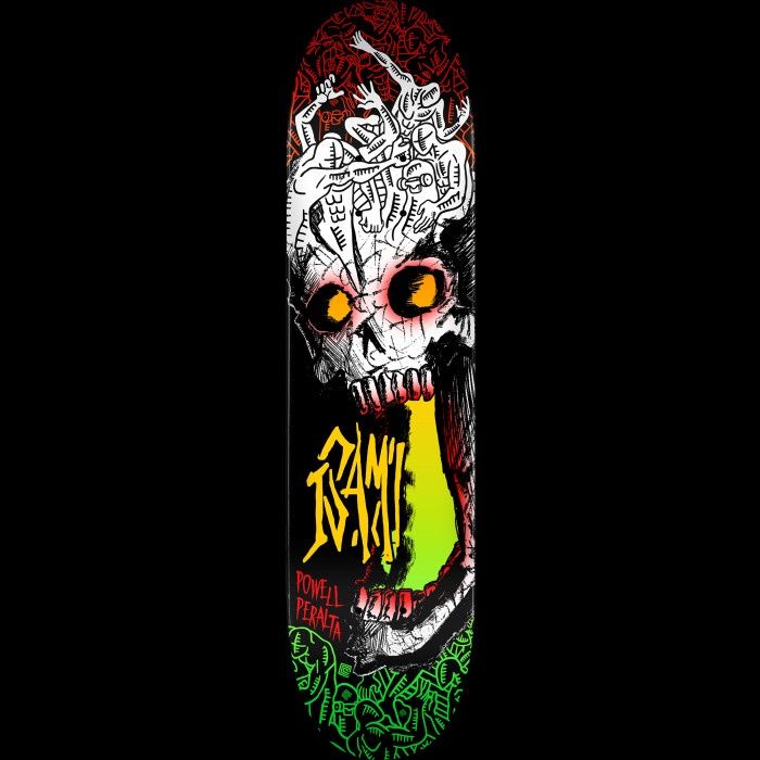 Powell Peralta Isamu Yamamoto Skull Skateboard Deck - Shape 242 - 8.0