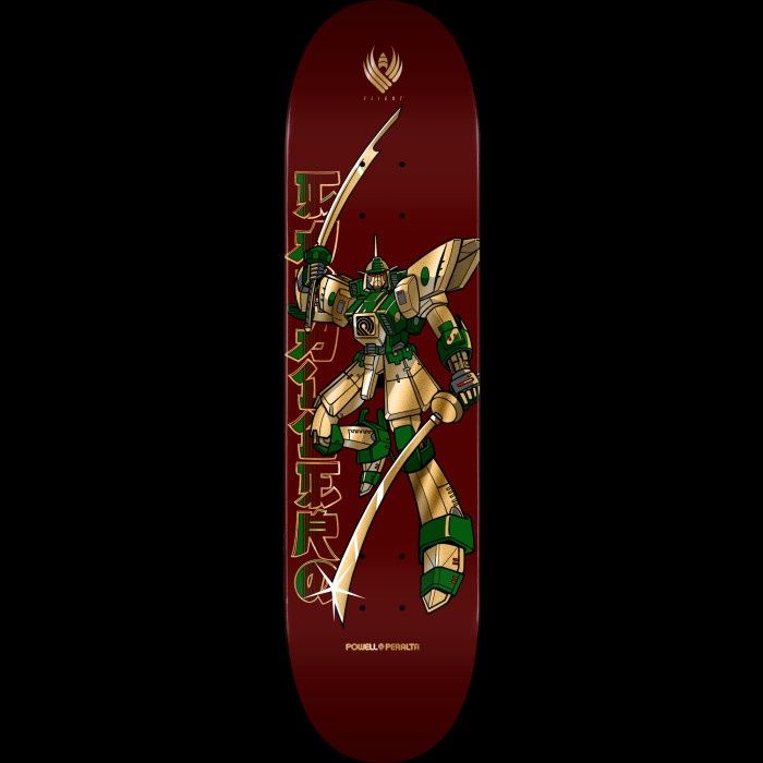 Powell Peralta Steve Caballero Gundam FLIGHT Deck Burgundy / Gold Foil -  8.25