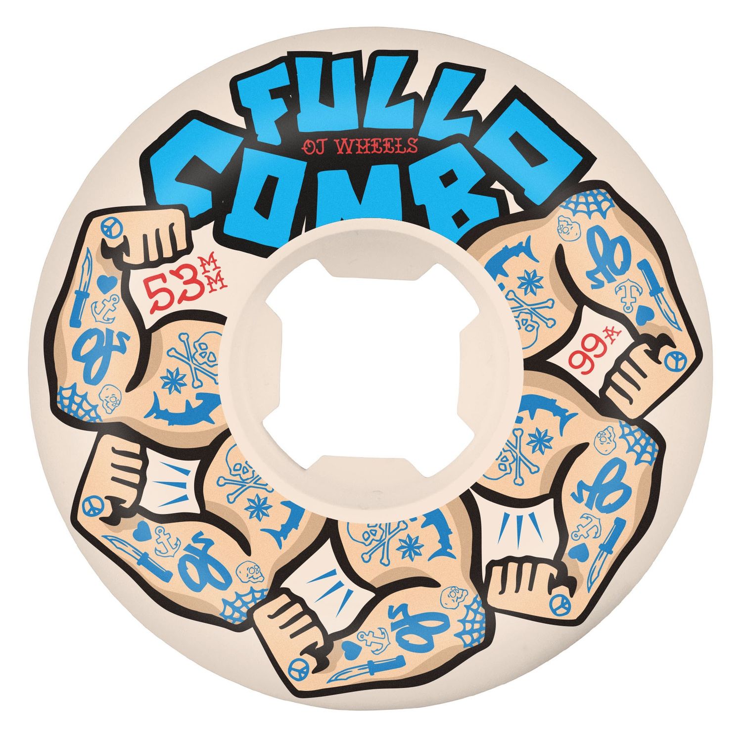 OJ 53mm Team Elite Full Combo 99a, Size: 53mm