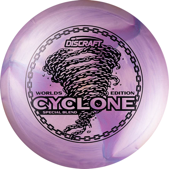 Discraft Cyclone, plastic: 2026 World Series Swirl Blend, weight: 170-174