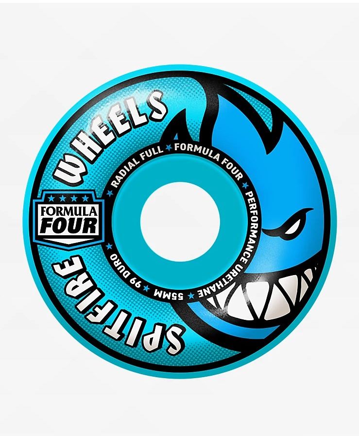 Spitfire Formula 4 Radial Full 99a 55mm - Light Blue, Size: 55mm