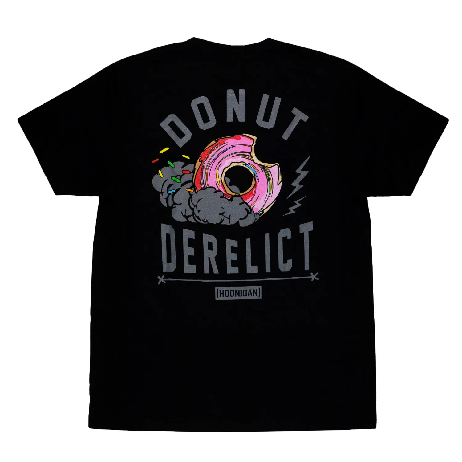 Hoonigan Donut Derelict S/S Tee - Black, Size: S